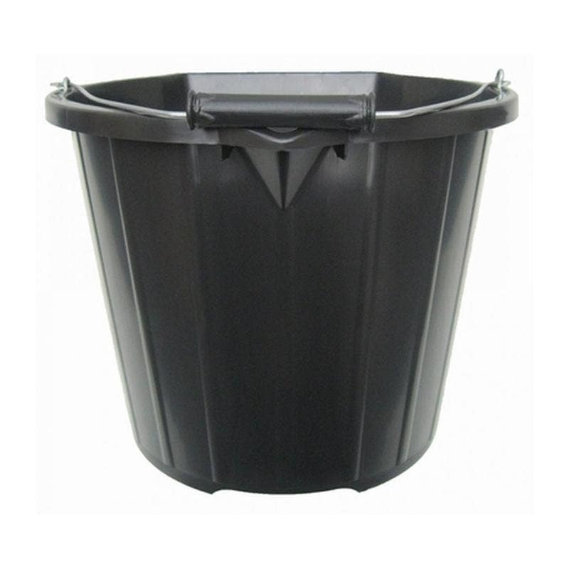 Heavy Duty 3 Gallon Black Bucket 