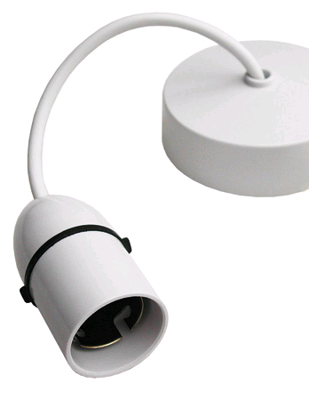 PowerMaster Ceiling Rose Pendant Set with 6" Cable & BC Lampholder