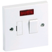 White 13A Double Pole Fused Switch With Neon