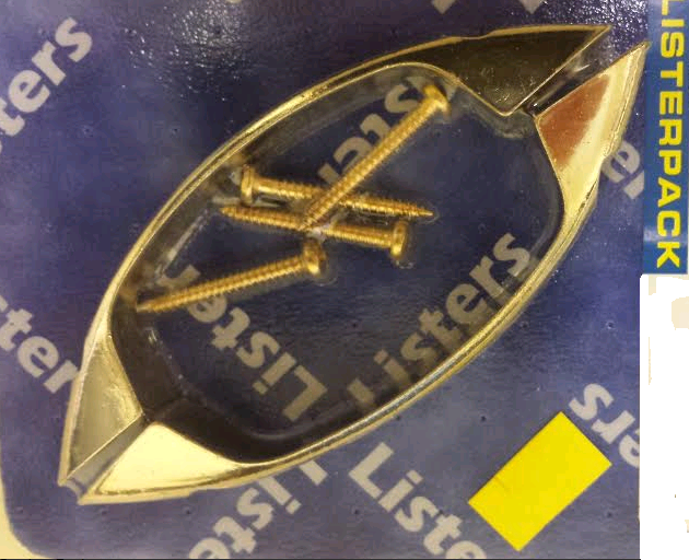 2 100mm Cabinet Handles - Brass