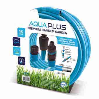 ProPlus Premium Braided Garden Hose & Fittings - 15m