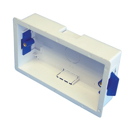 2 Gang Dry Lining Back Box White