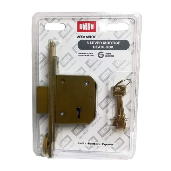 Union Assa Abloy 5 Lever Mortice Deadlock - 2.5"