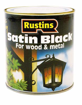Rustins Quick Dry Paint Black Satin 500ml