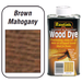 Rustins Wood Dye For Interior & Exterior - Brown Mahogany 250ml