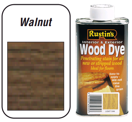 Rustins Wood Dye For Interior & Exterior - Walnut 250ml