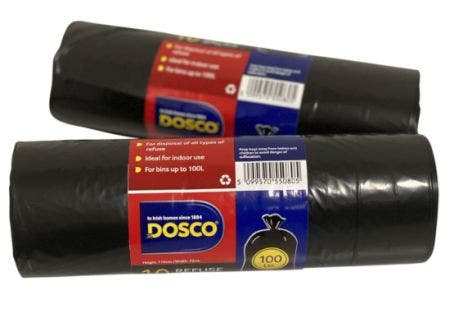 Black Refuse Bags - 100 Ltr