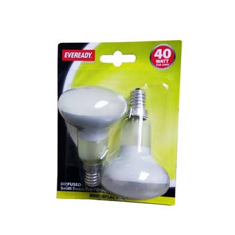 Eveready 40w R50 Diffused Reflector Small Screw In (E14) Lightbulb - Pack of 2