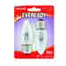 Eveready 46W Halogen Clear Candle E27 Lightbulb - Pack Of 2