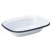 Enamel oblong pie dish - 18cm