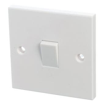 1 Gang 2 Way Switch - White Finish