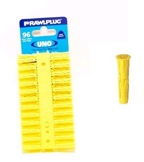 Rawlplug Yellow Wall Plugs 96's