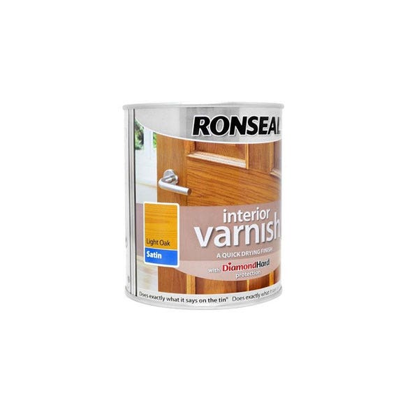 Ronseal Interior Varnish - Satin Light Oak 250ml