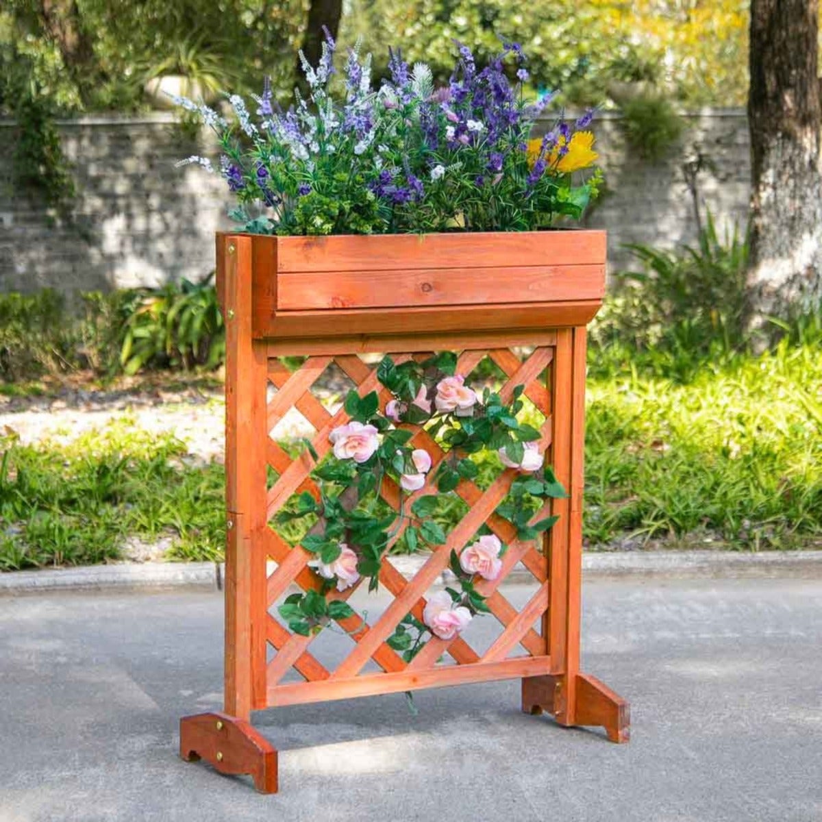2 in 1 Freestanding Flower Box Planter & Trellis 