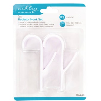 Ashley 2-Piece Radiator Hook Set – Practical Space-Saving Solution for Towels and Clothing