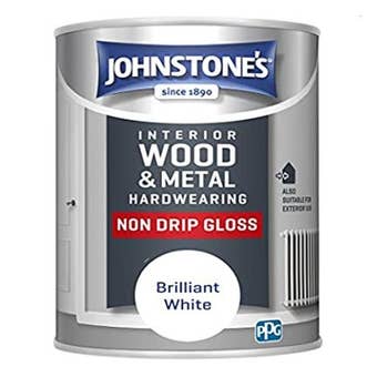 Johnstones Non Drip Gloss Paint - Brilliant White 750ml