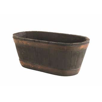 Sankey Oak Barrel Effect Trough - 60.5cm