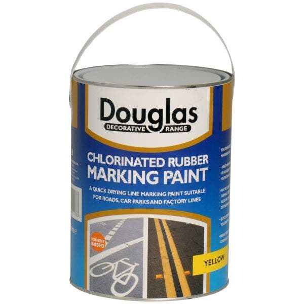 Douglas Chlorinated Rubber Line Marking Paint - Yellow 5L