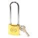 Brass 'Tri-Circle' Padlocks Long Shackle 38mm