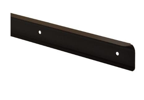 Black Bullnose Corner Worktop Trim 40mm - 10mm Radius