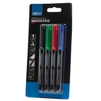 Multicoloured Marker Pens (Pack of 4)