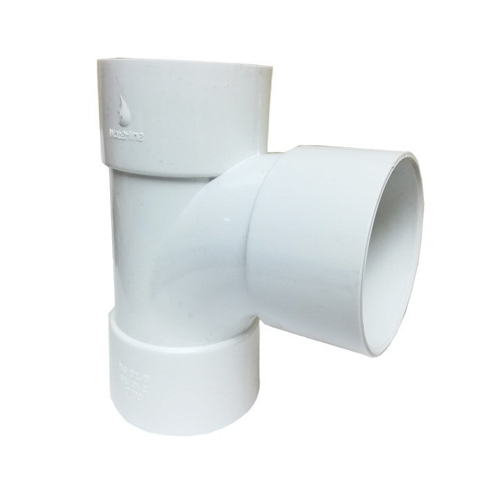 White Plastic T-Shaped Waste Pipe Fitting - 50mm