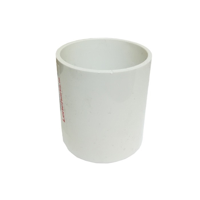 White Plastic Solvent Weld Waste Pipe Coupler - 50mm