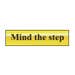 Mind the step - Polished Gold Effect Sign (200mm x 50mm)