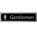 Centurion Black / Chrome GENTS Sign - 200 X 50mm