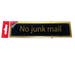 Self-Adhesive Black / Gold No Junk Mail Sign - 200x50mm