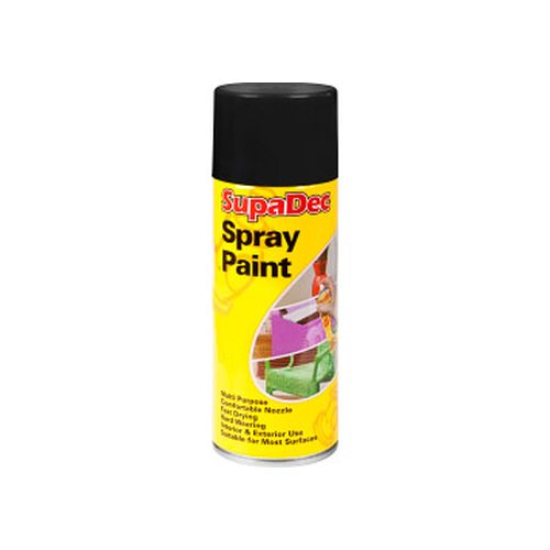 SupaDec Spray Paint - Gloss Black 400ml 