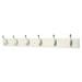 Headbourne Heavy Duty 6 Chrome Hooks On White Wooden Coat Rack