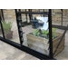 24" Black Louvre Toughened Glass, 6 Blade 610 X 610