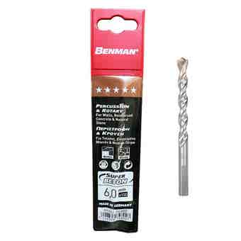 Benman Percussion & Rotary Masonry Drill Bit - 6mm