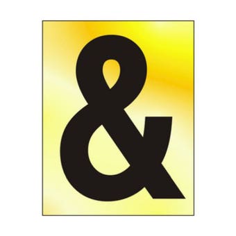 Vinyl Self-Adhesive Gold & Character Sign