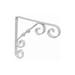 200mm (8") White Wrought Iron Scroll Bracket
