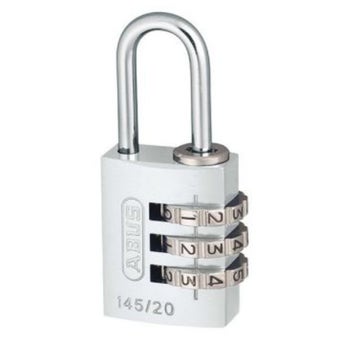 Abus 145/20 Silver Combination Aluminium Padlock
