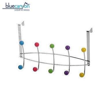 Blue Canyon Aquarius Over Door Chrome 5 Hook Rail