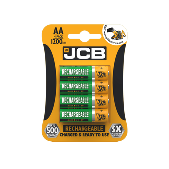 JCB AA Rechargeable Batteries - Pack Of 4