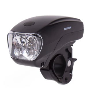 Benson LED Bicycle Headlight – Bright, Battery-Powered Front Light for Safe Cycling