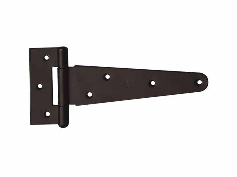 Black Matt Steel T Hinge - 109 x 75 mm