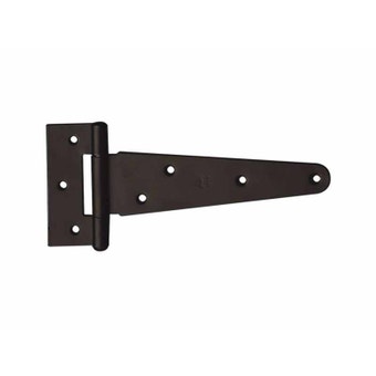 Black Matt Steel T Hinge - 109 x 75 mm