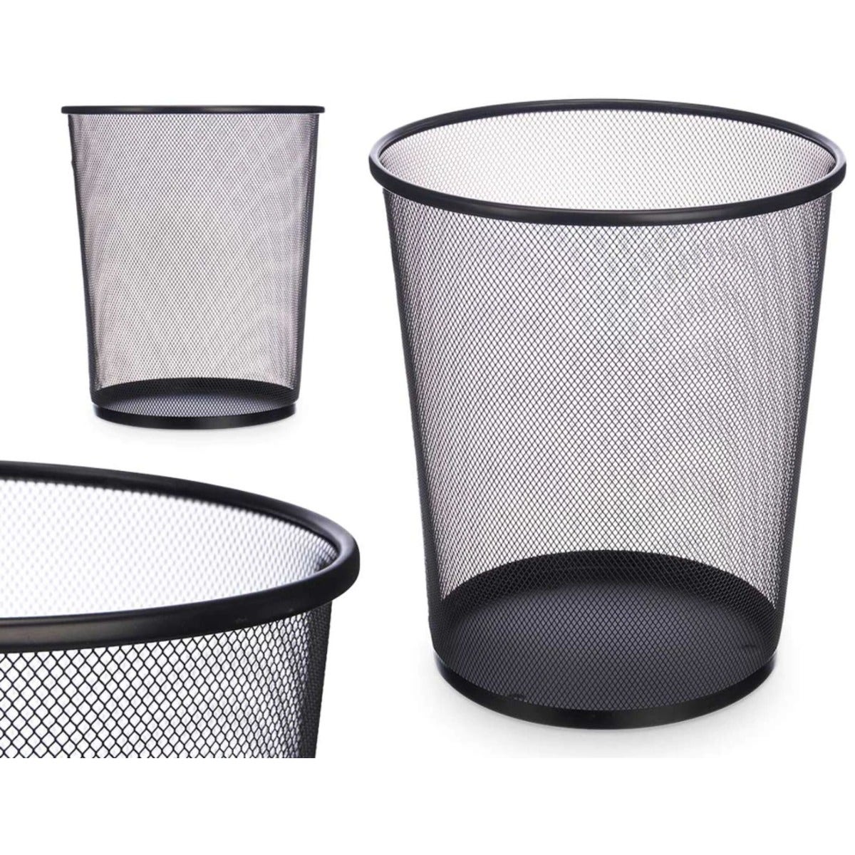 Black Mesh Paper Bin 29.5cm 