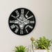 Black Wall Clock Gear Wheel – 30cm Decorative Clock with Industrial Design and Gears