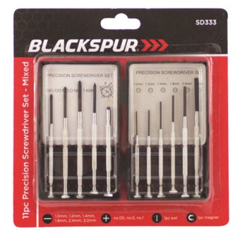 Blackspur 11-Piece Precision Screwdriver Set – Versatile Toolkit for DIY & Repairs
