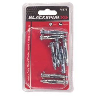 Blackspur Heavy Duty Metal Plasterboard Anchors 38mm - 8 pieces