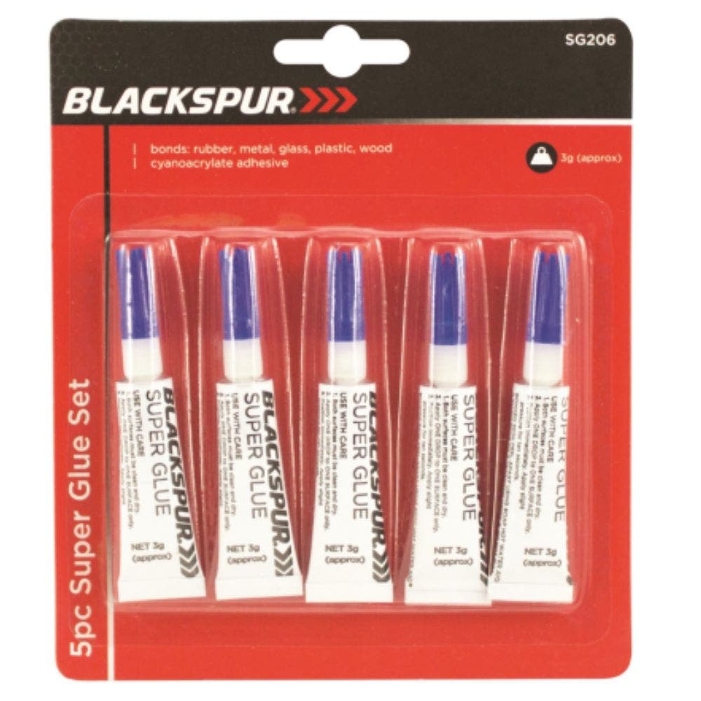 Blackspur Super Glue Set 3g - Pack of 5