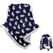 Blanket in a Bag Reindeer Throw - White & Navy