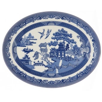 Blue Willow Oval Platter 35cm/13.75"