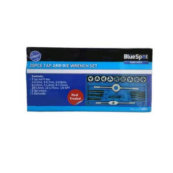 BlueSpot 20 Piece Tap & Die Wrench Set